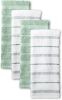 Kitchen Towel 4-Pack Set, Pistachio/White, 16"x26"