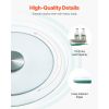 20 in Glass Lazy Susan Turntable, 360Â° Rotation Round Clear Tabletop Rotating Tray, Tempered Glass Dining Table Centerpiece, Smooth and Silent Spin