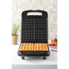 4 Slice Waffle Maker, Removable Plates, Black Matte, Model MS8400778514-1