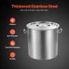 Stainless Steel Stockpot, 53 Quart Large Cooking Pots, Cookware Sauce Pot with Lid, and Handle, Heavy Duty Commercial Grade Stock Pot