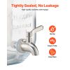 Beverage Dispenser, 2 Pack 1 Gallon Drink Dispensers for Parties, Glass Juice Dispenser with Wood Stand, Stainless Steel Spigot, Infuser