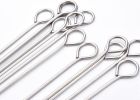 12 Inch Long Metal BBQ Kabob, Stainless Steel Skewers Shish Kebab Skewers 30 Pack (12Inch BBQ Skewers-30p)