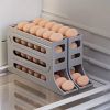 2pcs Kitchen Eggs Organizer 4-layer Slide Refrigerator Eggs Rack